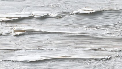 Textured white surface with thick, horizontal brushstrokes and subtle shadow effects