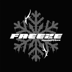 Freeze Snowflake Streetwear Vector Graphic