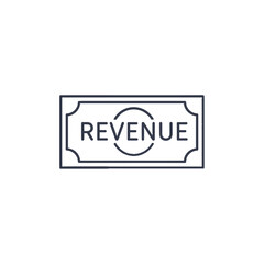 Obraz premium Minimalist Illustration of Revenue Ticket for Financial and Business Concept