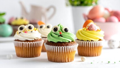 Cute Frog and Other Fun Themed Cupcakes for a Celebration.