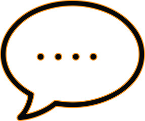 Obraz premium Speech bubble icon communication symbol design