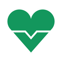 Green Heart Logo Vector