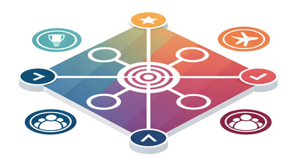 Vibrant infographic template with icons and colorful design