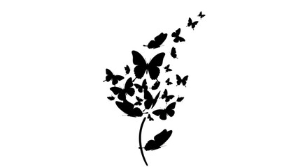 Modern minimalist office workspace with sleek black and white design