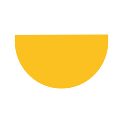 Yellow Half Circle Icon