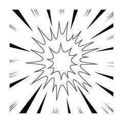 Obraz premium Comic explosion presenting burst graphic for flash effect on white background for comic and creative concept material