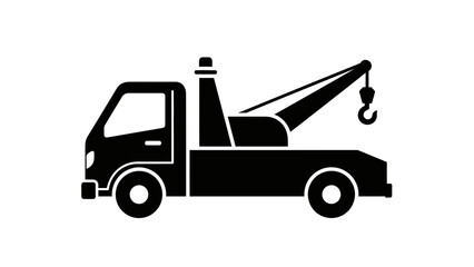 Tow Truck Silhouette Icon