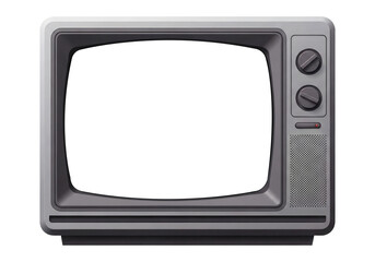 Retro TV Monitor Mockup For Graphic Design, Cut Out, Clipping Path, Isolated on a Transparent PNG Background.