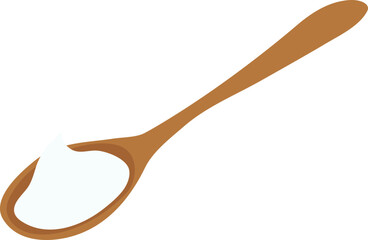 Sugar spoon illustration.