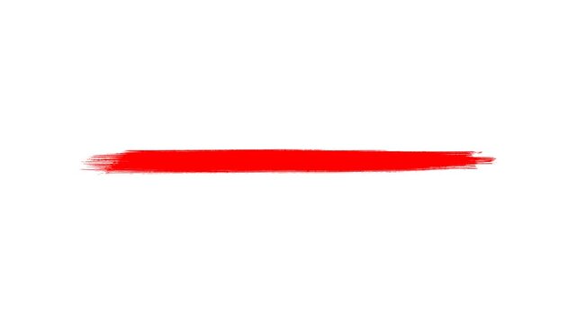 Red underline animation on a white background, Red Highlighter Line Animation for marking text or an important topic.