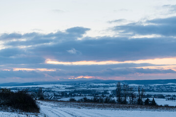 winter landscape with snow