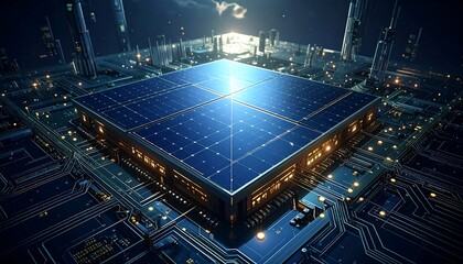 Futuristic CPU - Advanced Technology and Circuitry in a Digital World.