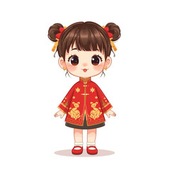 cute mascot chinese new year design very cool