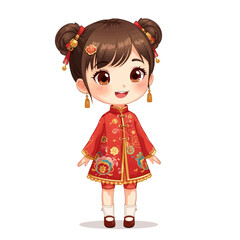 cute mascot chinese new year design very cool
