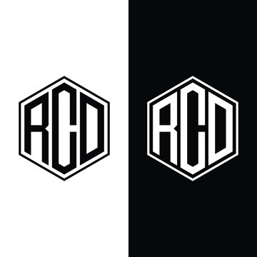 Letter RCD Monogram Logo Design Icon Vector Stock Vector.