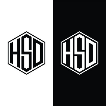 Creative Letter HSD Hexagon Monogram Logo Design Vector Stock Vector.