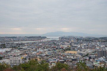 日本の兵庫県赤穂市の雄鷹台山のとても美しい風景