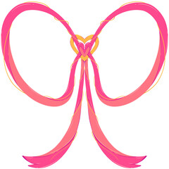 pink ribbon bow