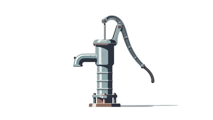 A pixel art water pump on a white background