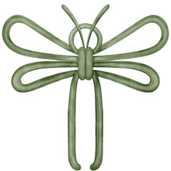 green ribbon isolated