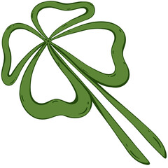 ribbon of four leaf clover