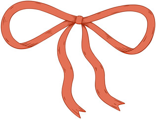 red ribbon with bow