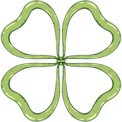 ribbon of four leaf clover