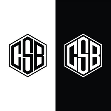 CSB Polygon And Cube Shape Logo Design Stock Vector And Vector Art.