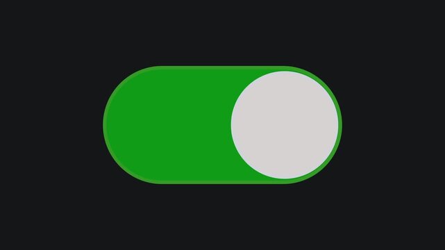 switch button slide on mobile black screen background. 