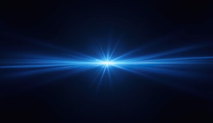 ethereal blue horizon with glowing rays