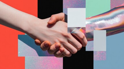 Premium Modern Handshake Dynamic Business Collaboration and Trust Marketing Content for Professional Social Media