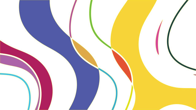 Colorful abstract wavy lines background with vibrant hues