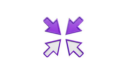 Four Purple Arrows Pointing Inward