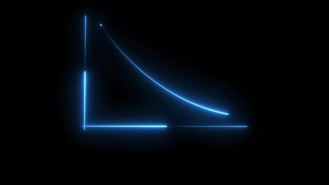 Down arrow business graph chart animation.  Loss business graph icon animation.  Going down graph chart animation.  Decreasing business graph concept.