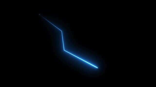 Down arrow business graph chart animation.  Loss business graph icon animation.  Going down graph chart animation.  Decreasing business graph concept.