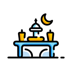 Iftar Table Setup Illustration