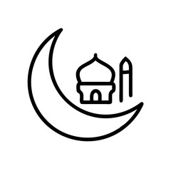 Moon Mosque Combination Icon
