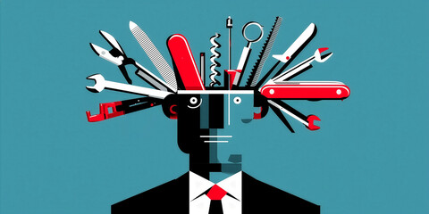 Business Versatility Multitasking Skills Concept