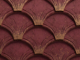 Red seamless background fan-pattern background.