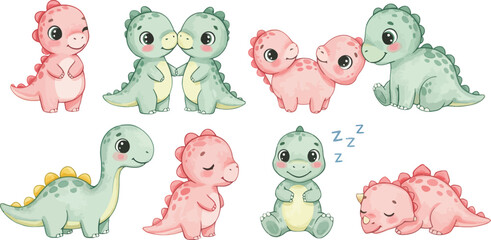 Obraz premium Whimsical forest creatures and vintage tea party objects illustration