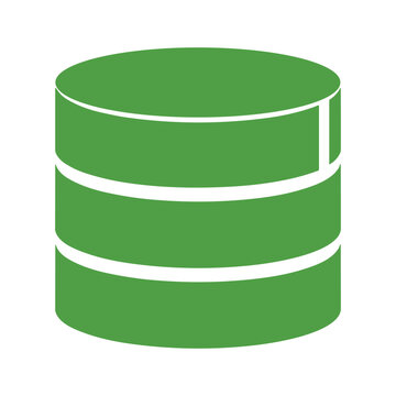 Green Cylinder Vector Illustration