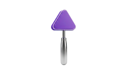 Triangular Purple Spatula with Silver Handle