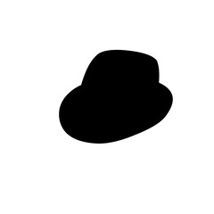 silhouette of men's hats