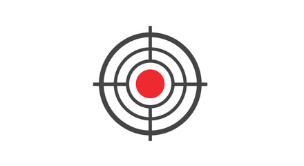 Precisely centered bullseye graphic depicting sharp focus and clear objective attainment, symbolizing accurate aim and strategic goal setting for