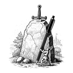 The Pen Is Mightier Than The Sword Concept Illustration