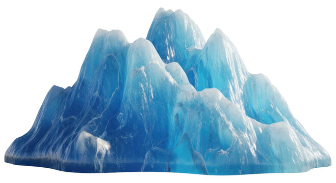 3d iceberg transparent background cutout png