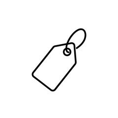 Fototapeta premium Minimalist Line Art Illustration of a Price Tag for Branding and Marketing