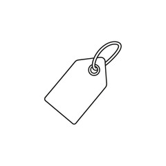 Fototapeta premium Minimalist Line Art Illustration of a Price Tag for Design and Shopping Concepts