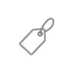 Minimalist Line Art of a Price Tag for Commercial and Product Design Uses