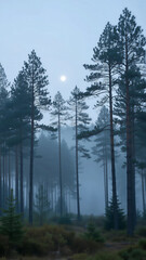 Misty Pine Forest